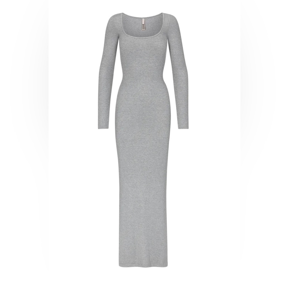 Soft Lounge Shimmer Skims Long Sleeve Dress